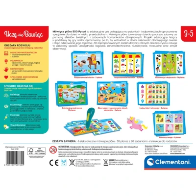 Mówiące Pióro 500 Pytań 3-5 lat Clementoni