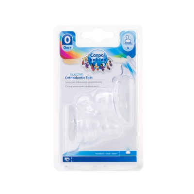 Smoczek do butelki silikonowy anatomiczny 0-mini (2 szt.) 18/124 Canpol babies